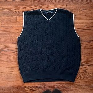 Nautica Black V-Neck Sweater Vest